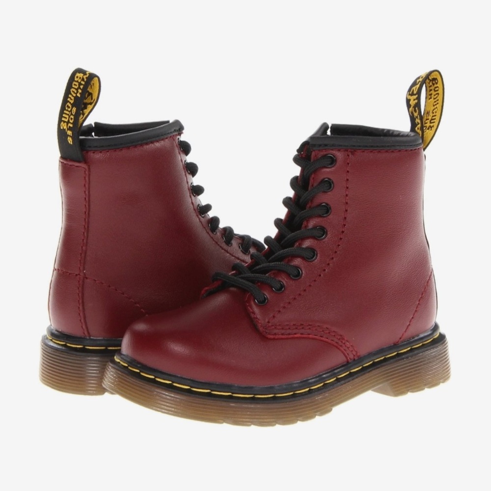 Dr Martens kids Delaney Cherry Red used w/box